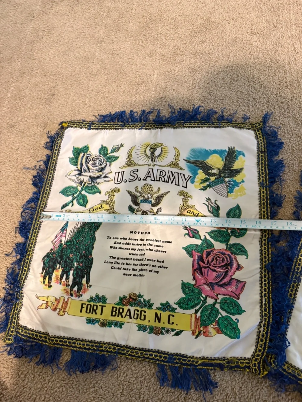 Pair of Vintage WWII U.S. Army “Mother” pillow covers